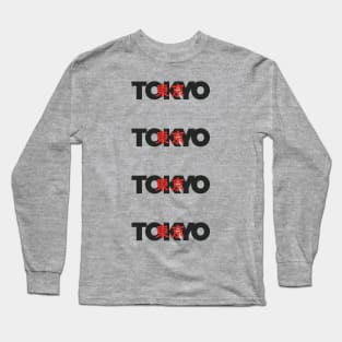 Tokyo simple Typography Design Long Sleeve T-Shirt